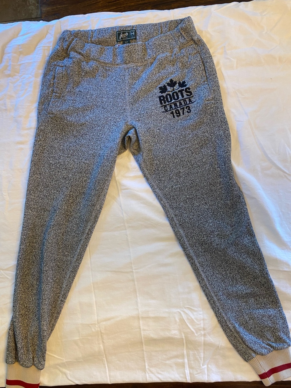 Woman’s Roots Canada Heritage 1973 Embroidered Slim Cuff Joggers - Heather Gray